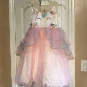 UNICORN DRESS WITH HEADBAND